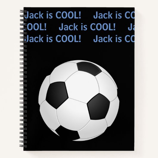 子供の名前「はクール」サッカーノートII ノートブック (正面)