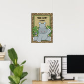 子供の名前Hippo Poster ポスター (ホームオフィス)
