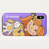 子供の名前iphone女の子は紫色の黄色をカドル Case-Mate iPhoneケース (裏面(横))