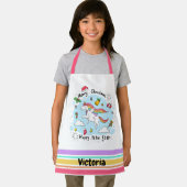 子供の名前Unicornクリスマス&新年 エプロン (インサイチュ)