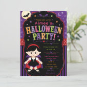 子供の吸血鬼ハロウィンパーティー 招待状 (スタンド正面)