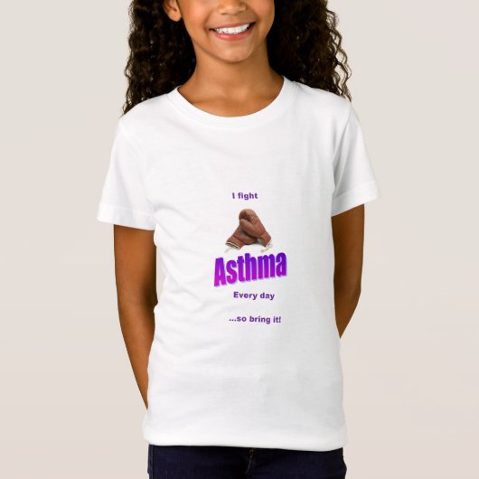 子供の喘息の認識度のワイシャツ Tシャツ (正面)