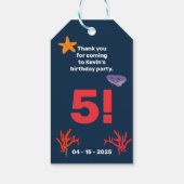 子供の夏のセーラーの誕生日パーティー ギフトタグ (裏面)