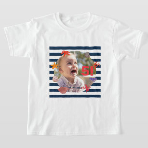 子供の夏のセーラーの誕生日パーティー Tシャツ