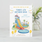 子供の夏のプールパーティー 招待状 (スタンド正面)