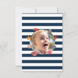 子供の夏の水兵の誕生日パーティー サンキューカード