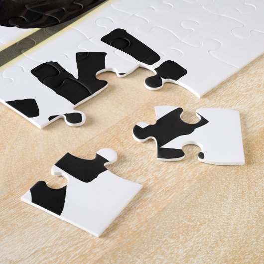 子供の大きく青くカスタムなダンプトラック ジグソーパズル (側面)