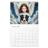 子供の天使と可愛い動物。2024 カレンダー (1月 2027)