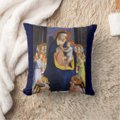 子供の天使と聖人のクリスマスを持つヴァージン クッション (ブランケット)