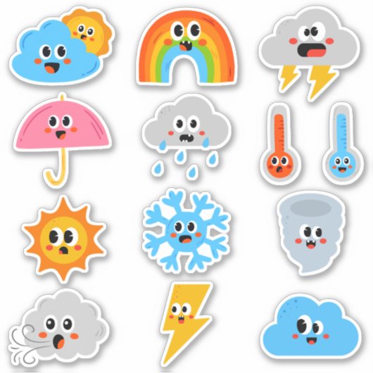 子供の天気 シール (正面)