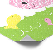 子供の女の子のバスルームの芸術はあなたの歯をブラシ ポスター (角)