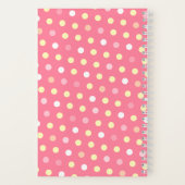 子供の女の子の名前 バレリーナ ピンクの水玉  ノートブック (裏面)