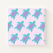 子供の女の子はカラフルタートルピンク ノートブック (裏面)