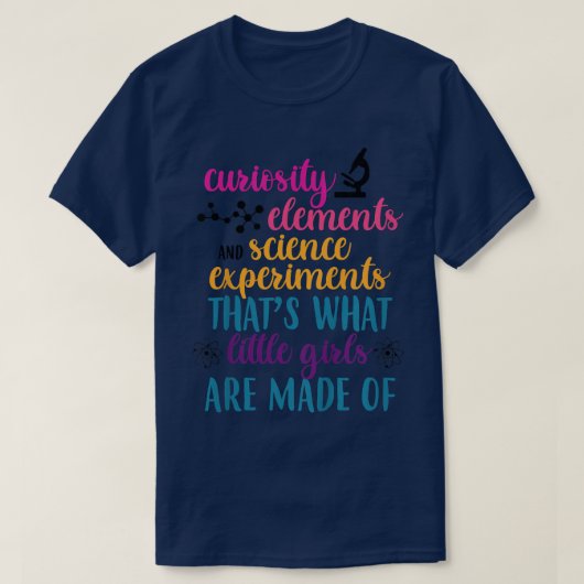 子供の好奇心を育む科学のおもちゃ 赤ちゃん Tシャツ (デザイン正面)