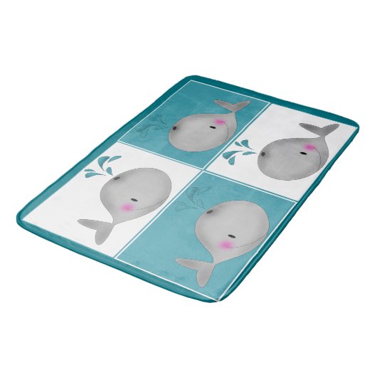 子供の子供のクジラの浴室の敷物のマットの家の装飾 バスマット (アングル)