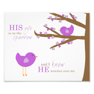 子供の子供部屋アート – 彼の目はスパロー フォトプリント           