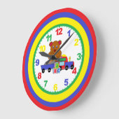 子供の子供部屋時計（数字あり） ラージ壁時計 (傾斜)