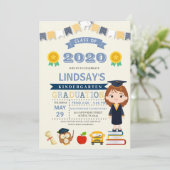 子供の学校卒業お知らせ招待状 招待状 (スタンド正面)