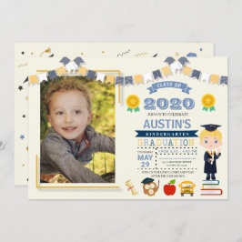 子供の学校卒業写真 招待状