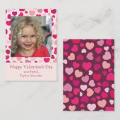 子供の学校教室の写真バレンタインデーカード ノートカード (正面/裏面)