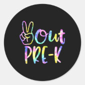 子供の学校最後の日プレスクールでの平和K前 ラウンドシール (正面)