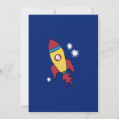 子供の宇宙インスパイア誕生日パーティーの招待 招待状 (裏面)