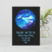 子供の宇宙テーマパーティーの招待状 招待状 (スタンド正面)