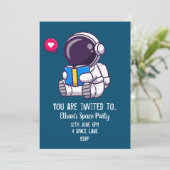 子供の宇宙テーマパーティーの招待状 招待状 (スタンド正面)