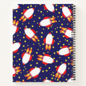 子供の宇宙ロケット船かわいい ノートブック (裏面)