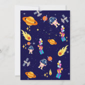子供の宇宙冒険誕生日パーティーの招待状 招待状 (裏面)