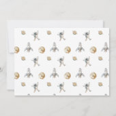 子供の宇宙飛行士のパーソナライズ ノートカード (裏面)