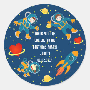 子供の宇宙飛行士愛宇宙旅行 ラウンドシール