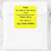 子供の安全シール スクエアシール (バッグ)