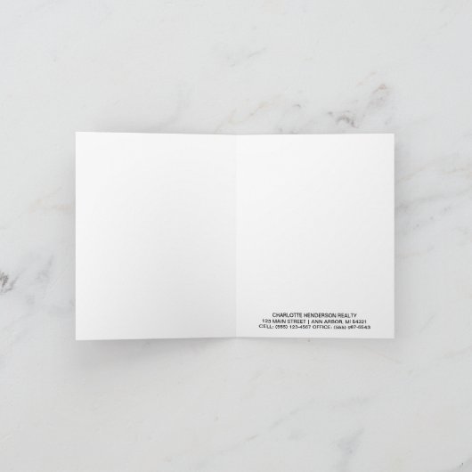 子供の家の絵の不動産クライアントへの感謝カードC サンキューカード (内部)