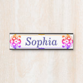 子供の寝室のドアの名前のプラクのアイディア サインプレート (正面)