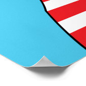 子供の寝室 かわいい ユニークな海辺のサギの鳥 ポスター (角)