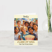 子供の小学校卒業おめでとうクラス オブ カード (正面)