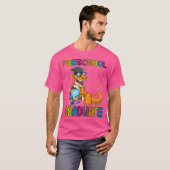 子供の就学前卒業恐竜 ティラノサウルス 幼稚園卒 Tシャツ (正面フル)