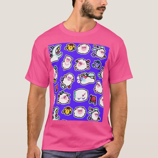 子供の就寝かわいい羊の子供の可愛いAn Tシャツ (正面)