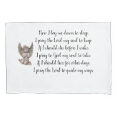 子供の就寝時間の祈りの言葉の枕箱 枕カバー (正面)