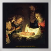 子供の崇拝 – Honthorst c1622 ポスター (正面)