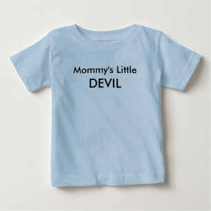 子供の幼児ベビーのTシャツのお母さんの小さい悪魔 ベビーTシャツ