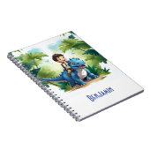 子供の幼児向け青い恐竜の冒険 ノートブック (右側)