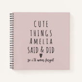 子供の幼少期の思い出に残る言葉 ノートブック (正面)