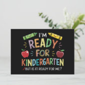 子供の幼稚園初日の楽しいバックトゥスクール 招待状 (スタンド正面)