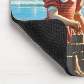 子供の建物サンドキャッスルオンビーチ マウスパッド (コーナー)