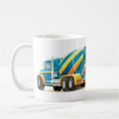 子供の建築のトラックのトラックミキサのマグ コーヒーマグカップ (左)