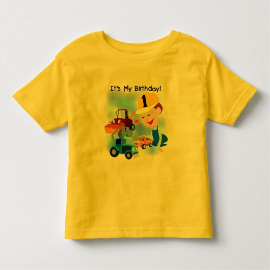 子供の建築の第1誕生日のTシャツおよびギフト トドラーTシャツ (正面)