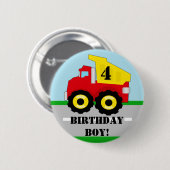 子供の建築のDumpruckのカスタムボタン 缶バッジ (正面&裏面)