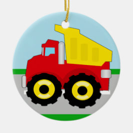 子供の建築Dumptruck セラミックオーナメント